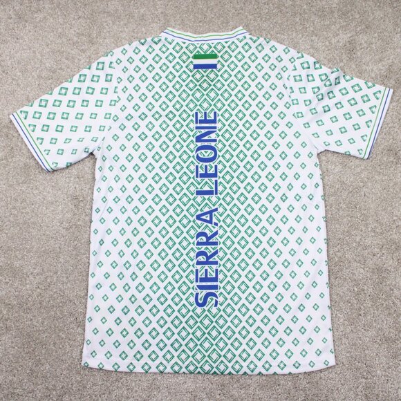 Sierra Leone Jersey Shirt Mens Large White/Green/Blue Football Soccer S/S Kit - Picture 9 of 13